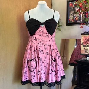 XL The Original Lucky 13, Pink Baby Doll Razor Dress